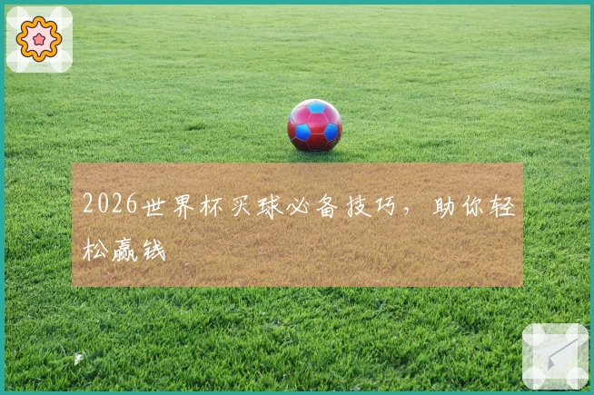 2026世界杯买球必备技巧，助你轻松赢钱